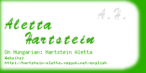 aletta hartstein business card